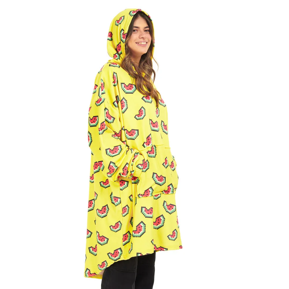 Snuggs Blanket Hoodie Yellow Watermelon