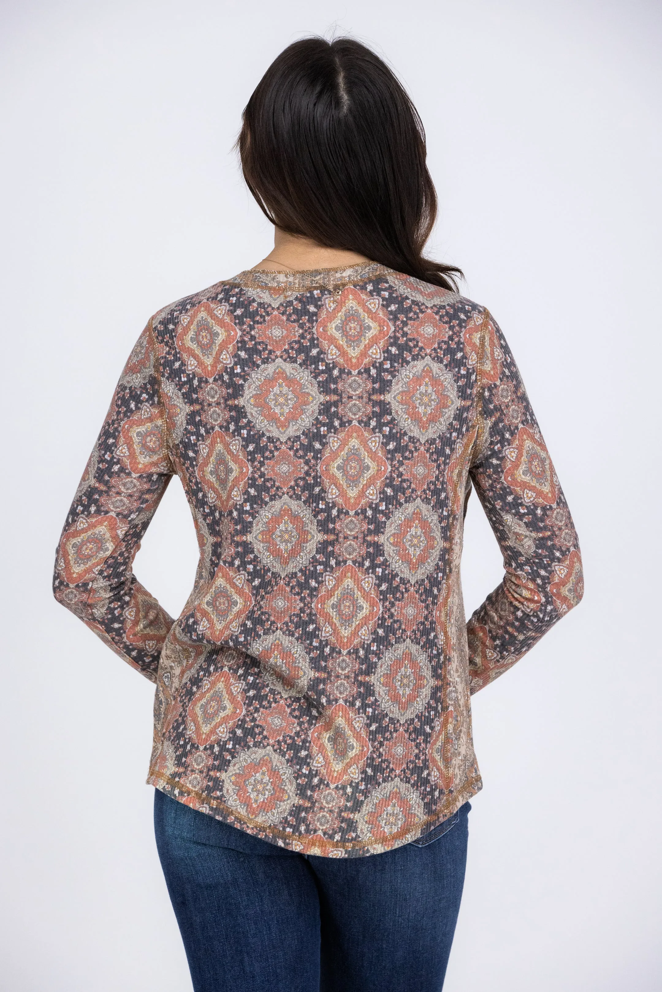 Stylish Pattern Long Sleeve Top