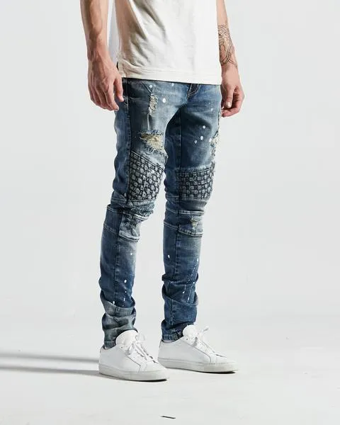 Turkish Biker Denim in Stone Wash