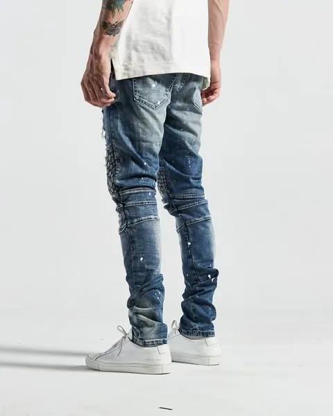 Turkish Biker Denim in Stone Wash