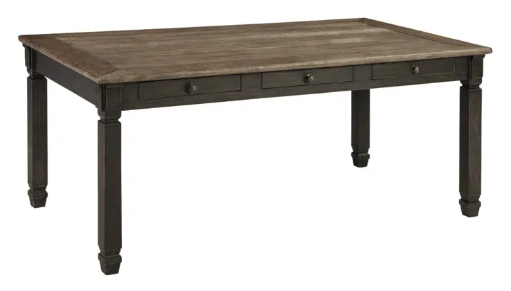 Tyler Creek Dining Table and 6 Chairs in Black/Gray
