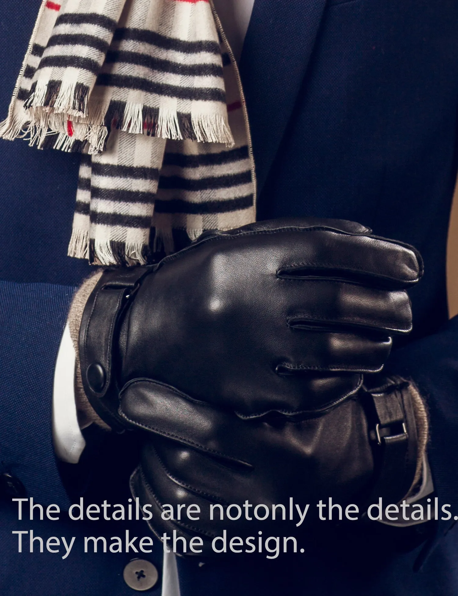 YISEVEN Men's Touchscreen Sheepskin Cashmere  Gloves