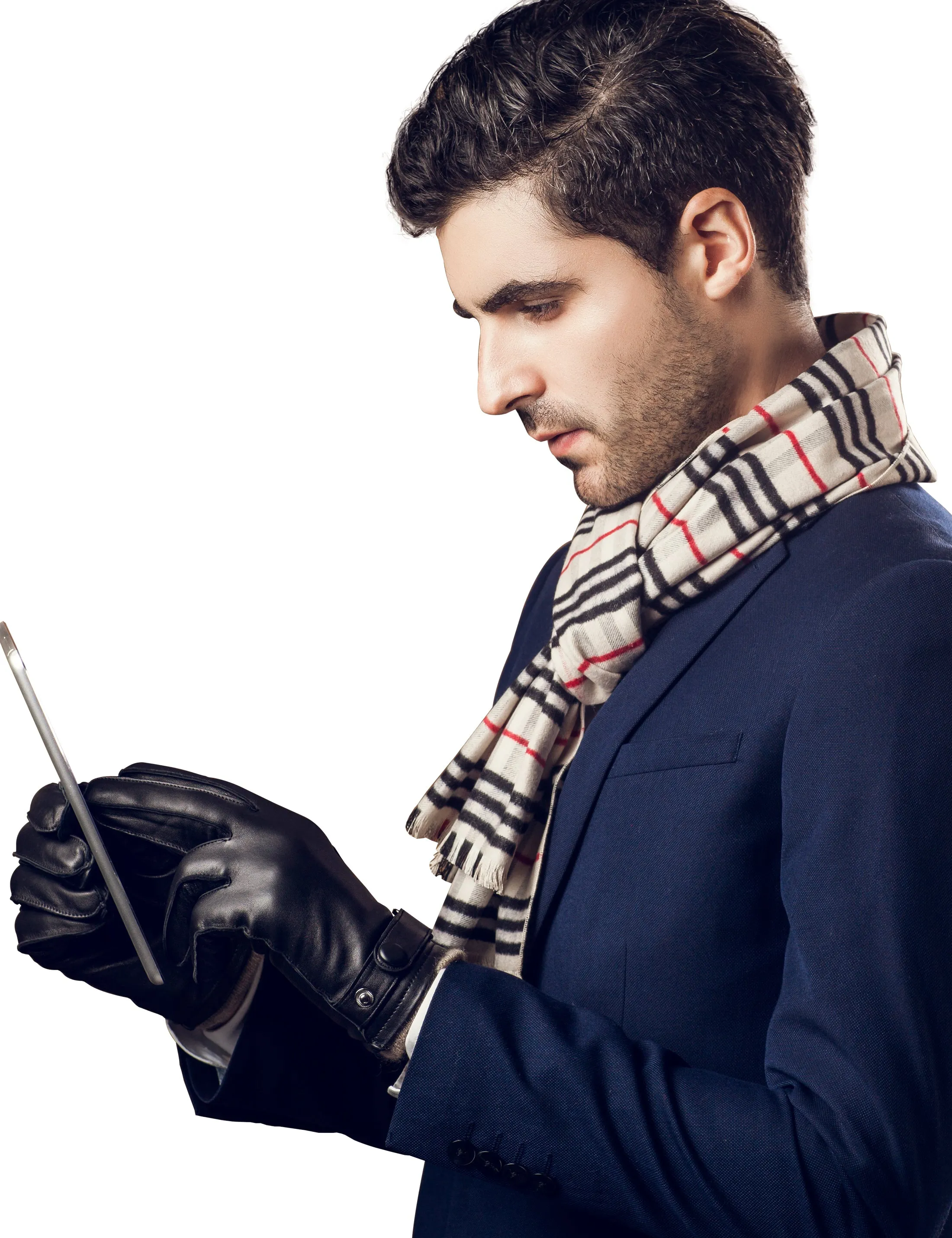 YISEVEN Men's Touchscreen Sheepskin Cashmere  Gloves